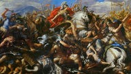 "Die Schlacht Alexanders des Großen gegen König Darius" (Gemälde aus dem 17. Jahrhundert)
