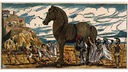 Gemälde des trojanischen Pferdes
