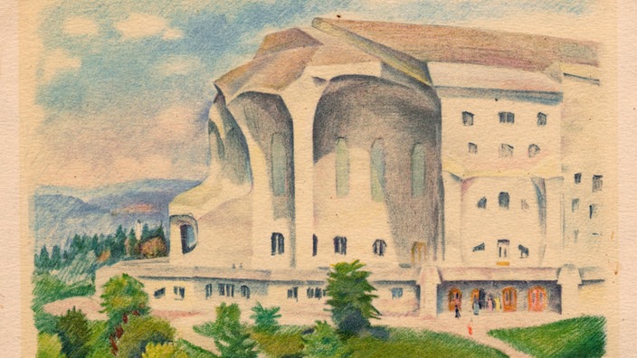 Das Goetheanum-Gebäude in Dornach (Schweiz) wurde nach Modellen von Rudolf Steiner errichtet