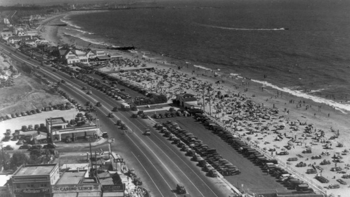 Luftaufnahme von Santa Monica in den 40er Jahren